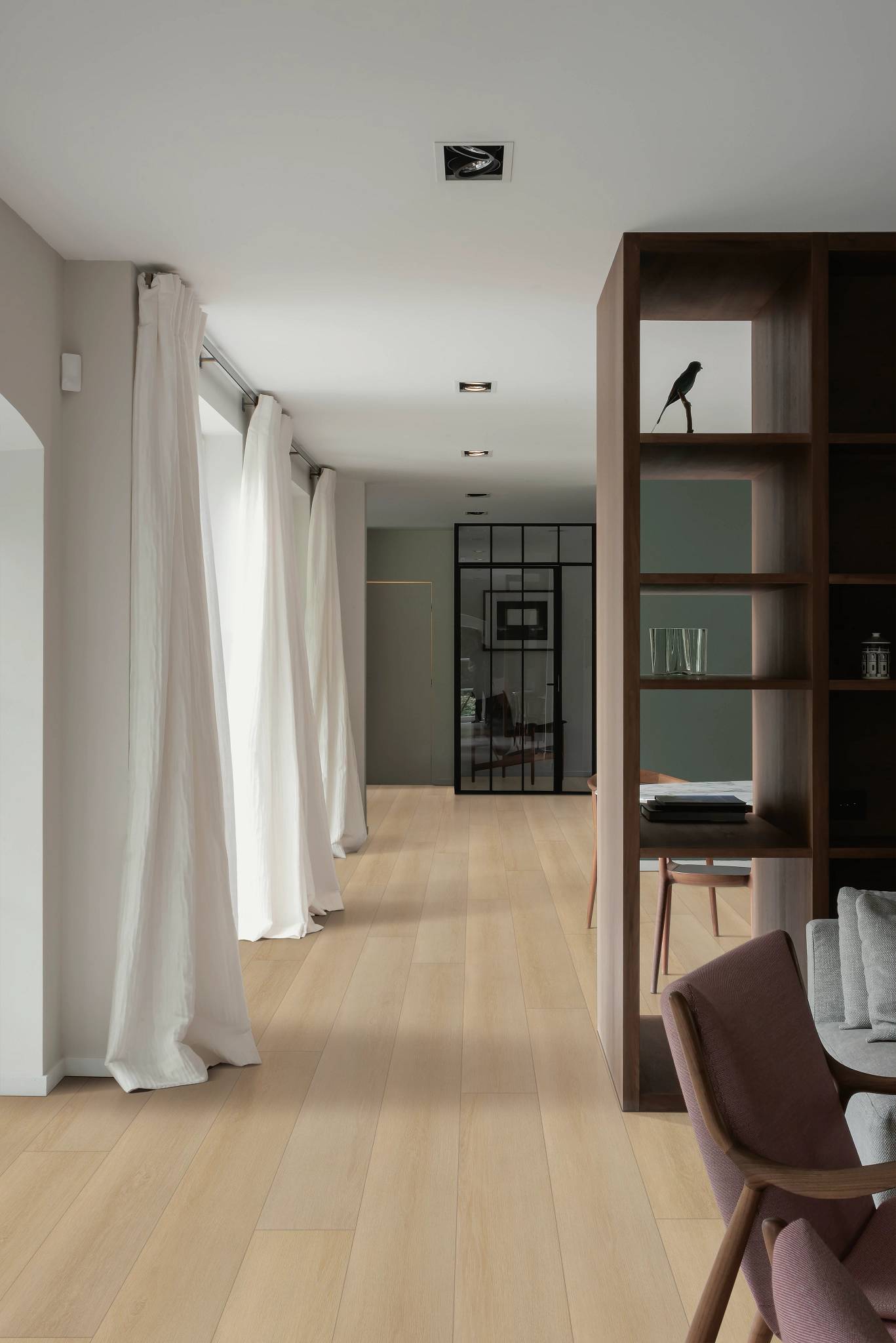 Style - Coretec Originals Enhanced 9x72 Cr501,  Color - ANTIQUE PEARL OAK - Room Scene