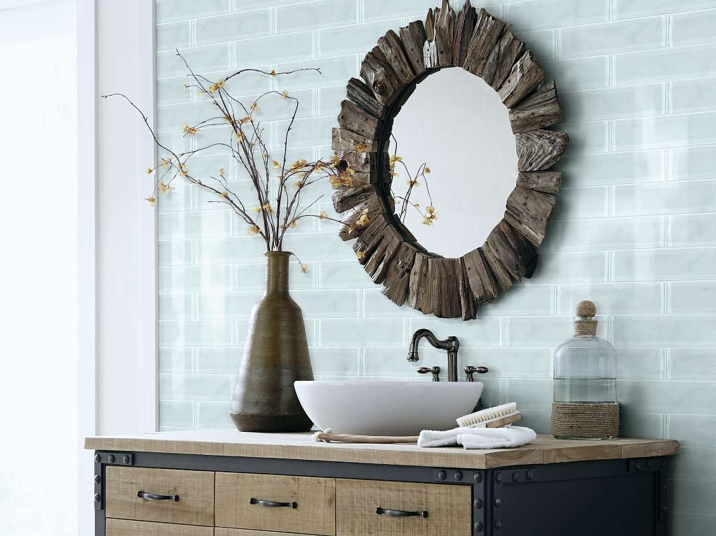 Cardinal 3x12 Artisan Glass Tile & Stone - Skylight Room Scene Image