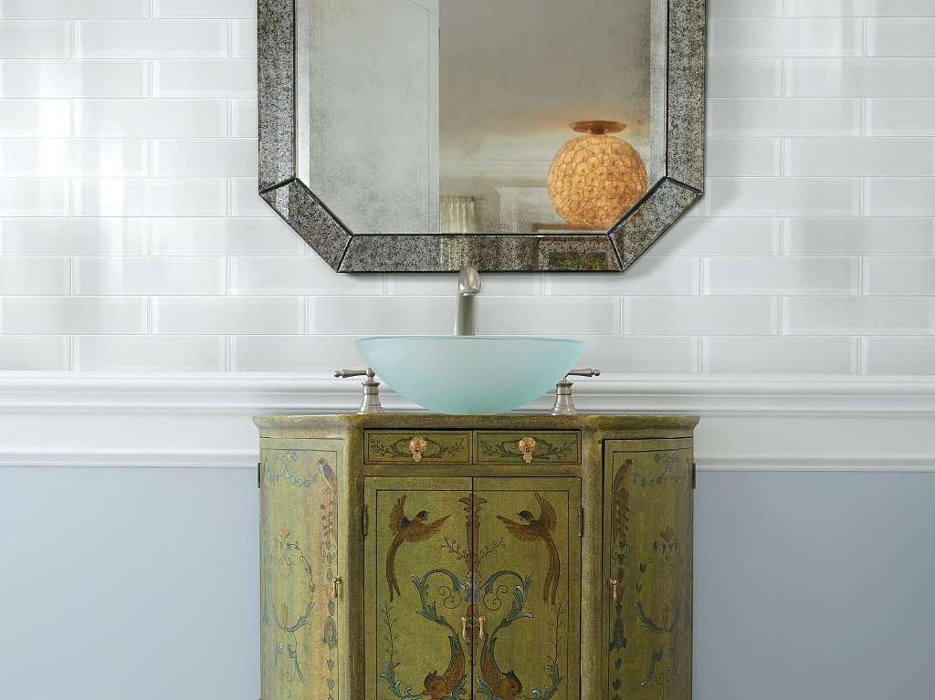 Cardinal 3x12 Glass Tile & Stone - Ice Room Scene Image