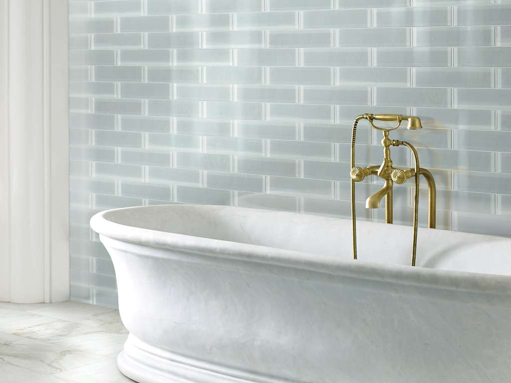 Cardinal 3x12 Glass Tile & Stone - Shadow Room Scene Image