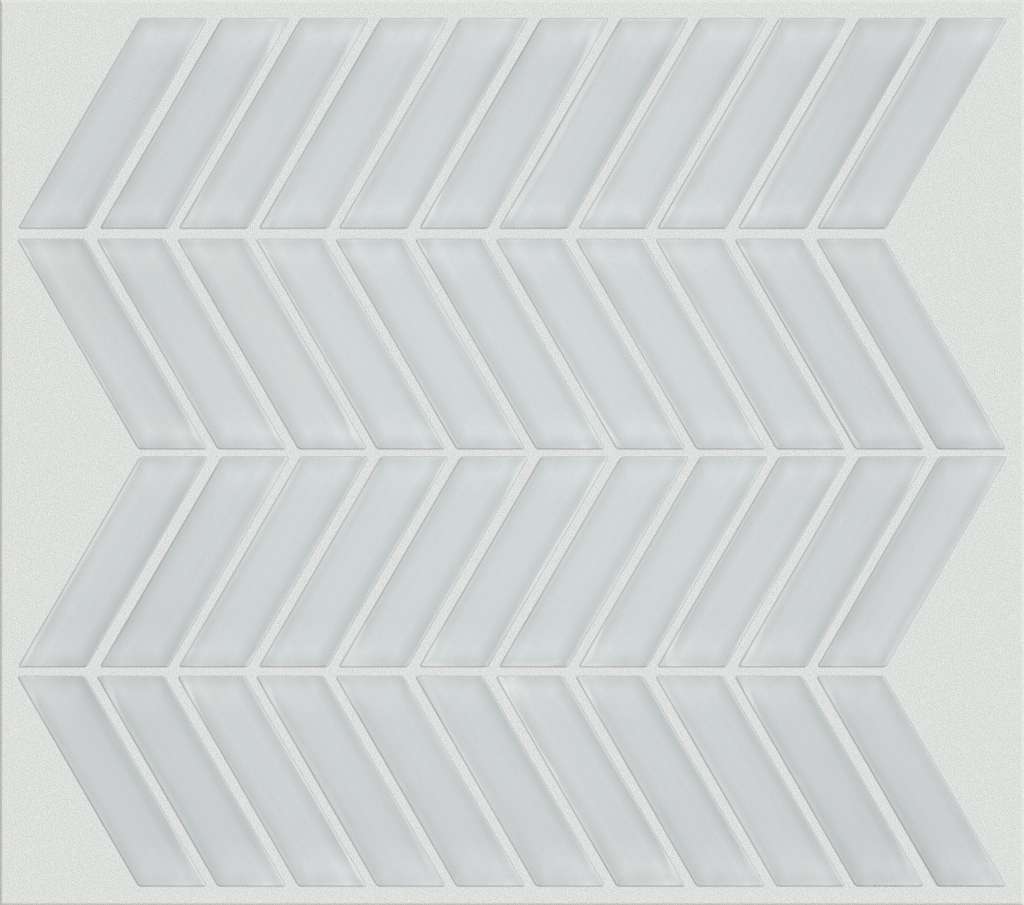Cardinal Chevron Glass Mosaic Tile & Stone - Ice  Swatch Image 