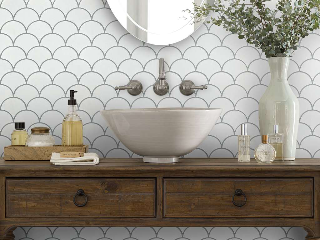 Chateau Fan Mo Tile & Stone - Thassos Room Scene Image