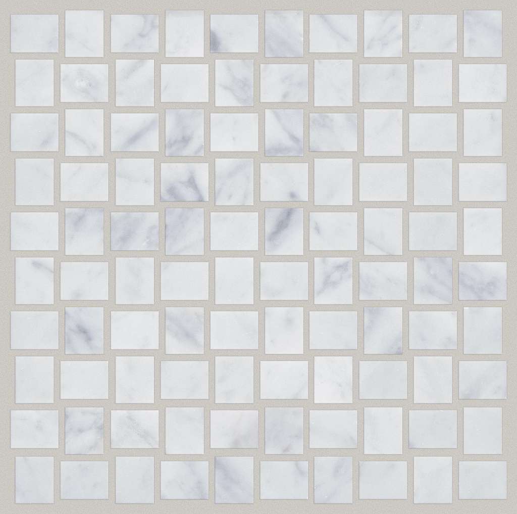 Chateau Basketweave Mosaic Tile & Stone - Bianco Carrara  Swatch Image 