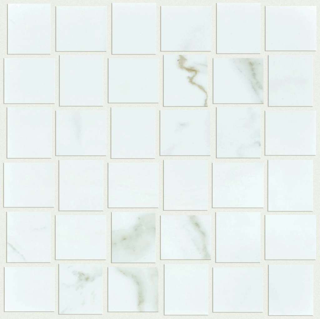 Casino 2x2 Basketweave Mosaic Matte Tile & Stone - Calacatta  Swatch Image 