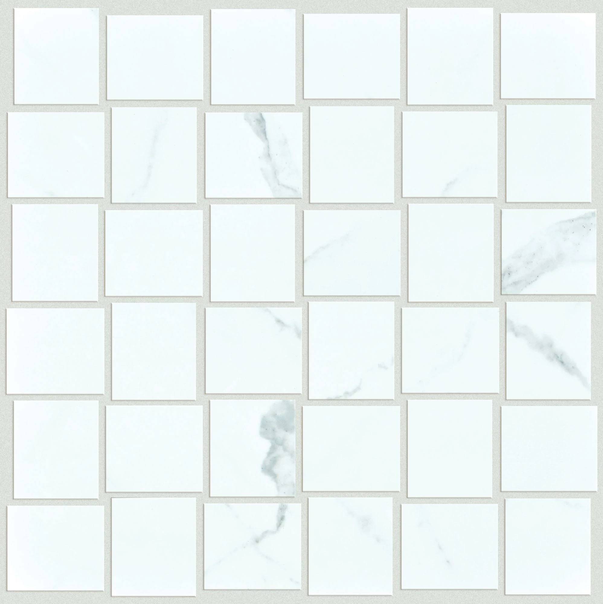 Style Casino 2x2 Basketweave Mosaic Matte Tile & Stone - Statuario Swatch