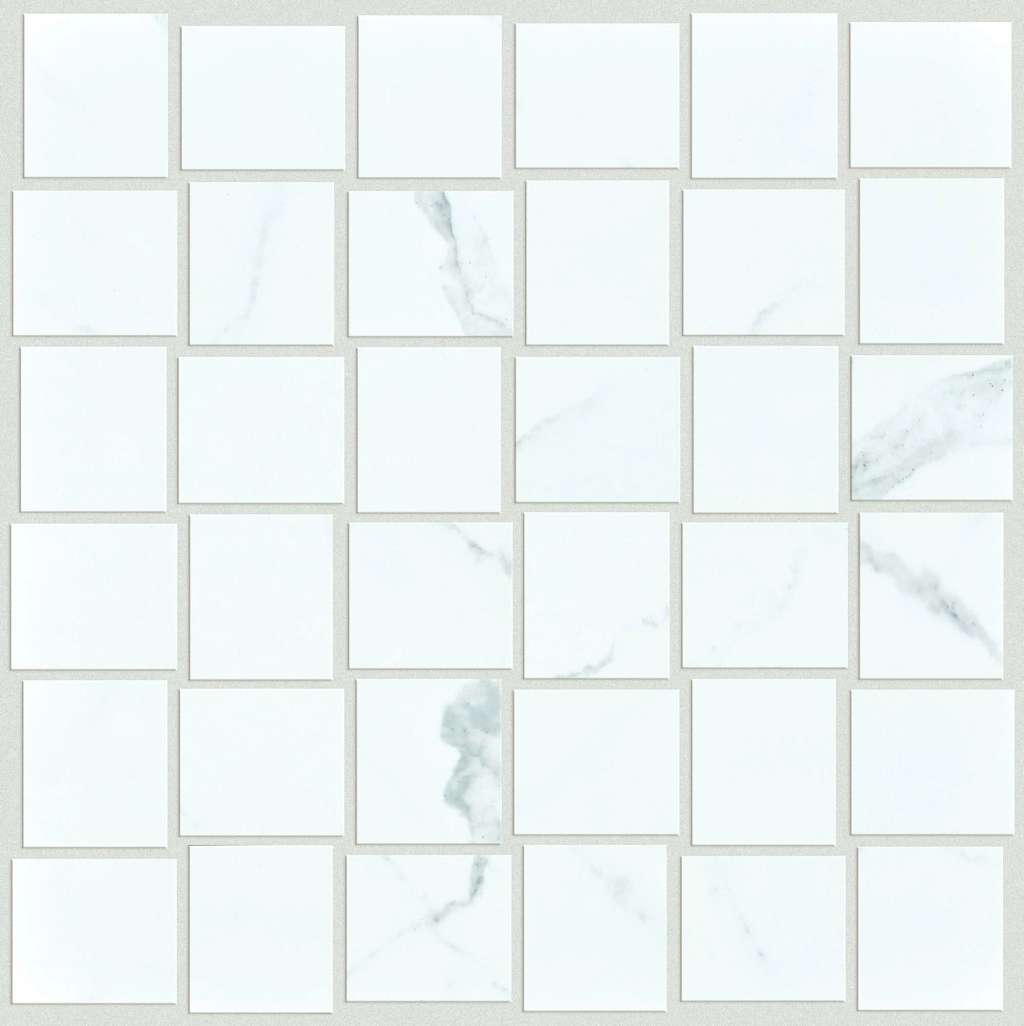 Casino 2x2 Basketweave Mosaic Matte Tile & Stone - Statuario  Swatch Image 