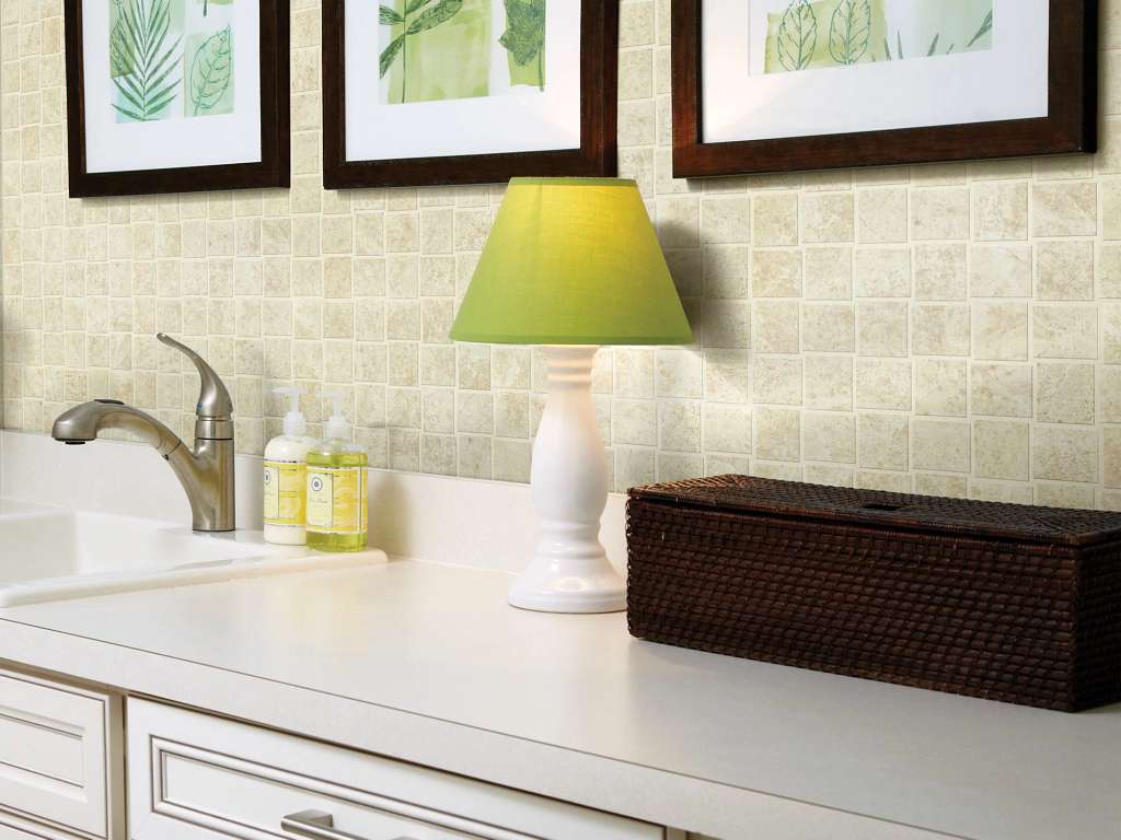 Casino 2x2 Basketweave Mosaic Matte Tile & Stone - Allure Room Scene Image