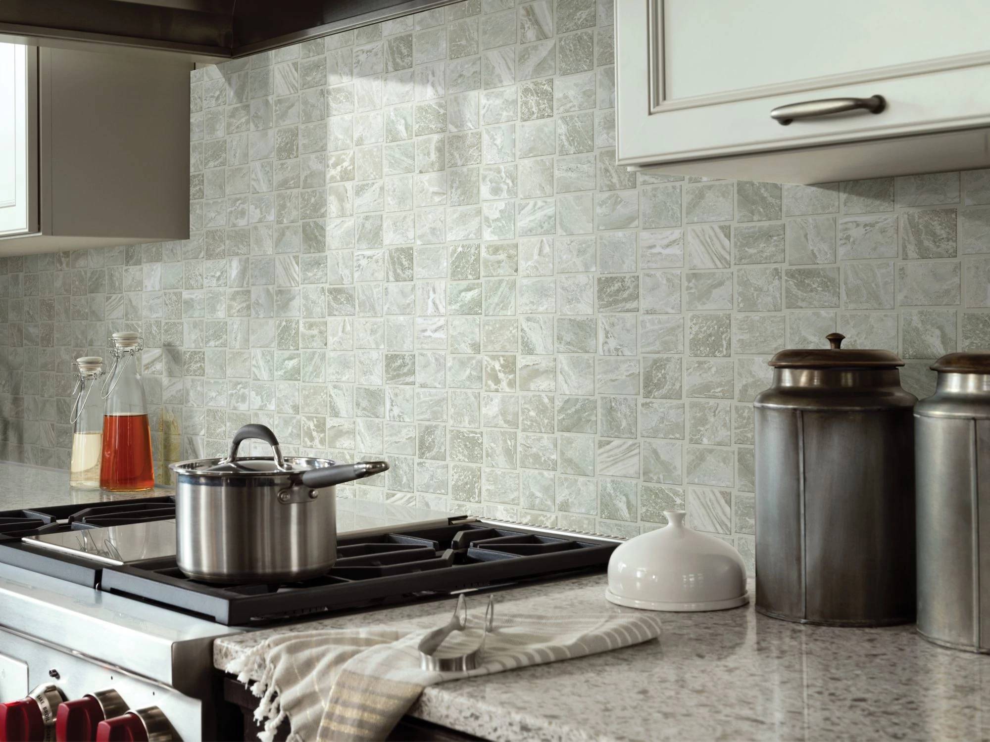Style - Casino 2x2 Basketweave Mosaic Matte,  Color - STELLA - Room Scene
