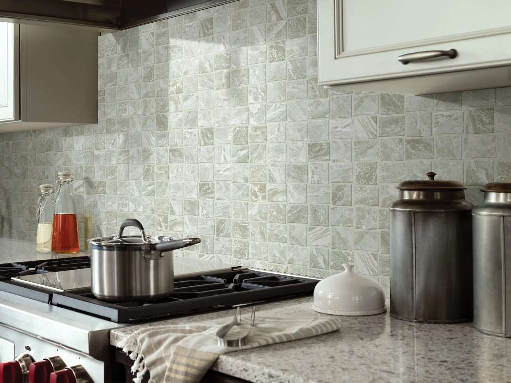 Casino 2x2 Basketweave Mosaic Matte Tile & Stone - Stella Room Scene Image