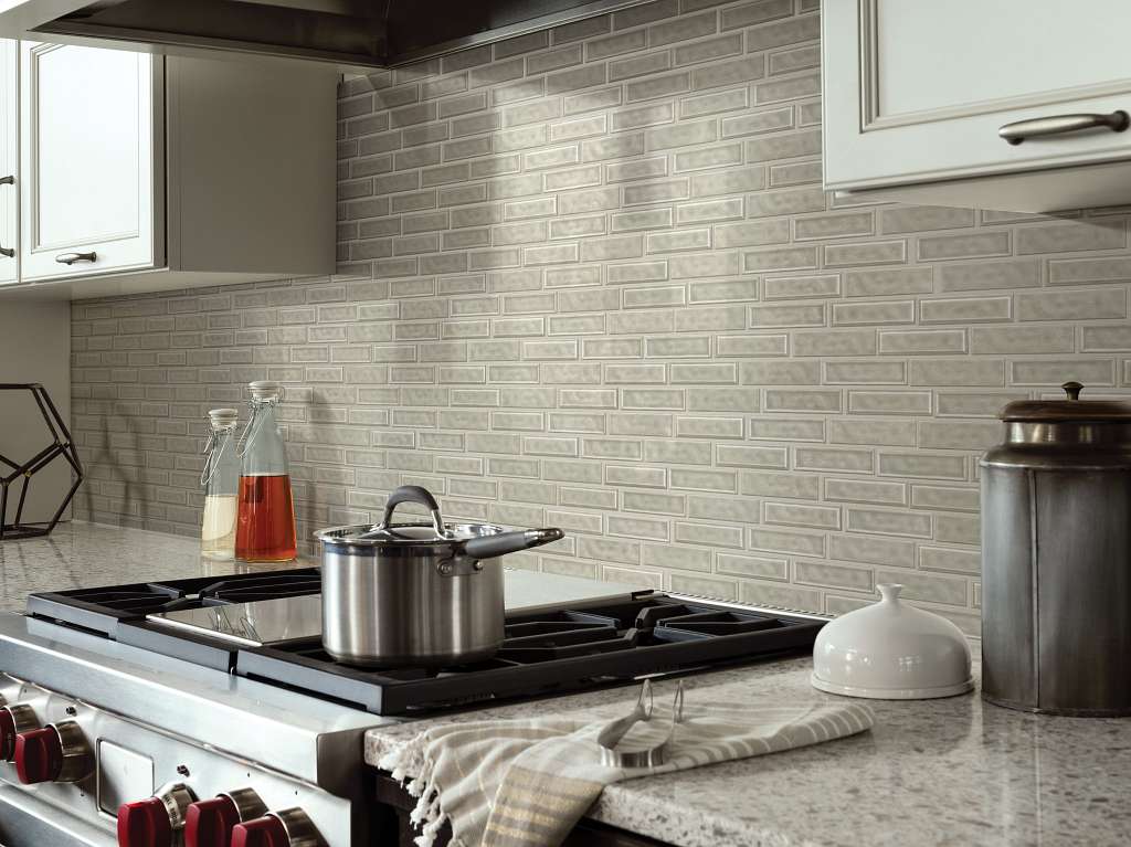 Geoscapes Random Linear Tile & Stone - Taupe Room Scene Image