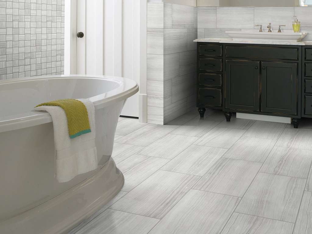 Rockwood 12x24 Tile & Stone - Glacier Room Scene Image