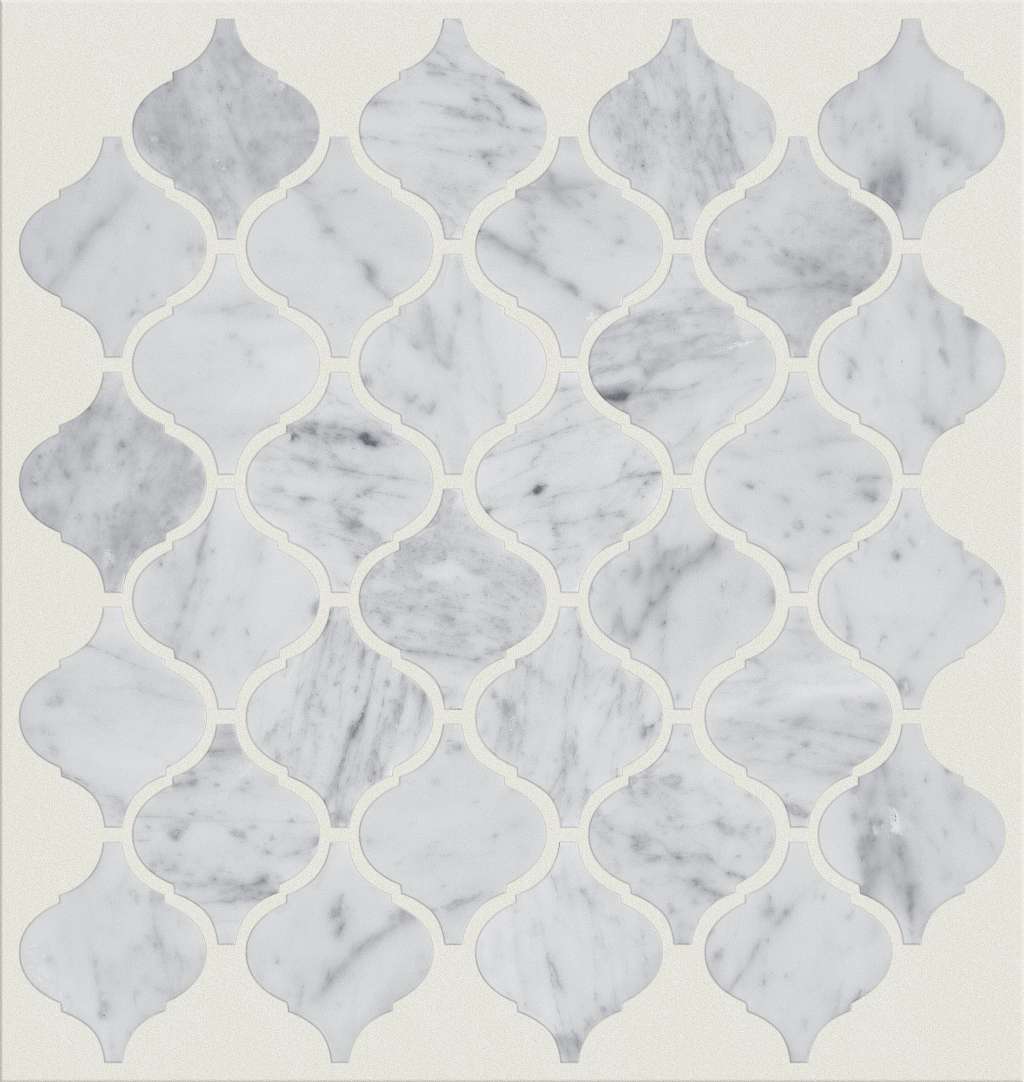Chateau Lantern Mosaic Tile & Stone - Bianco Carrara  Swatch Image 