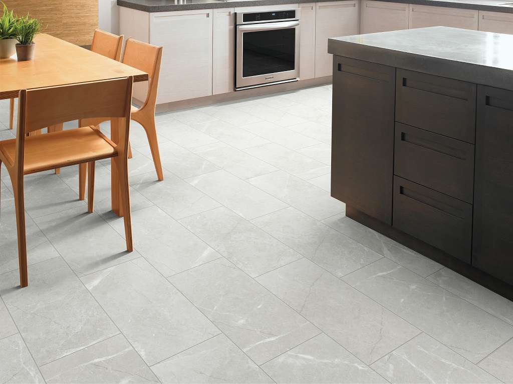 Shaw Floors - Glee Chevron 6 in. x 20 in. Glazed Porcelain - Noce - Floorzz