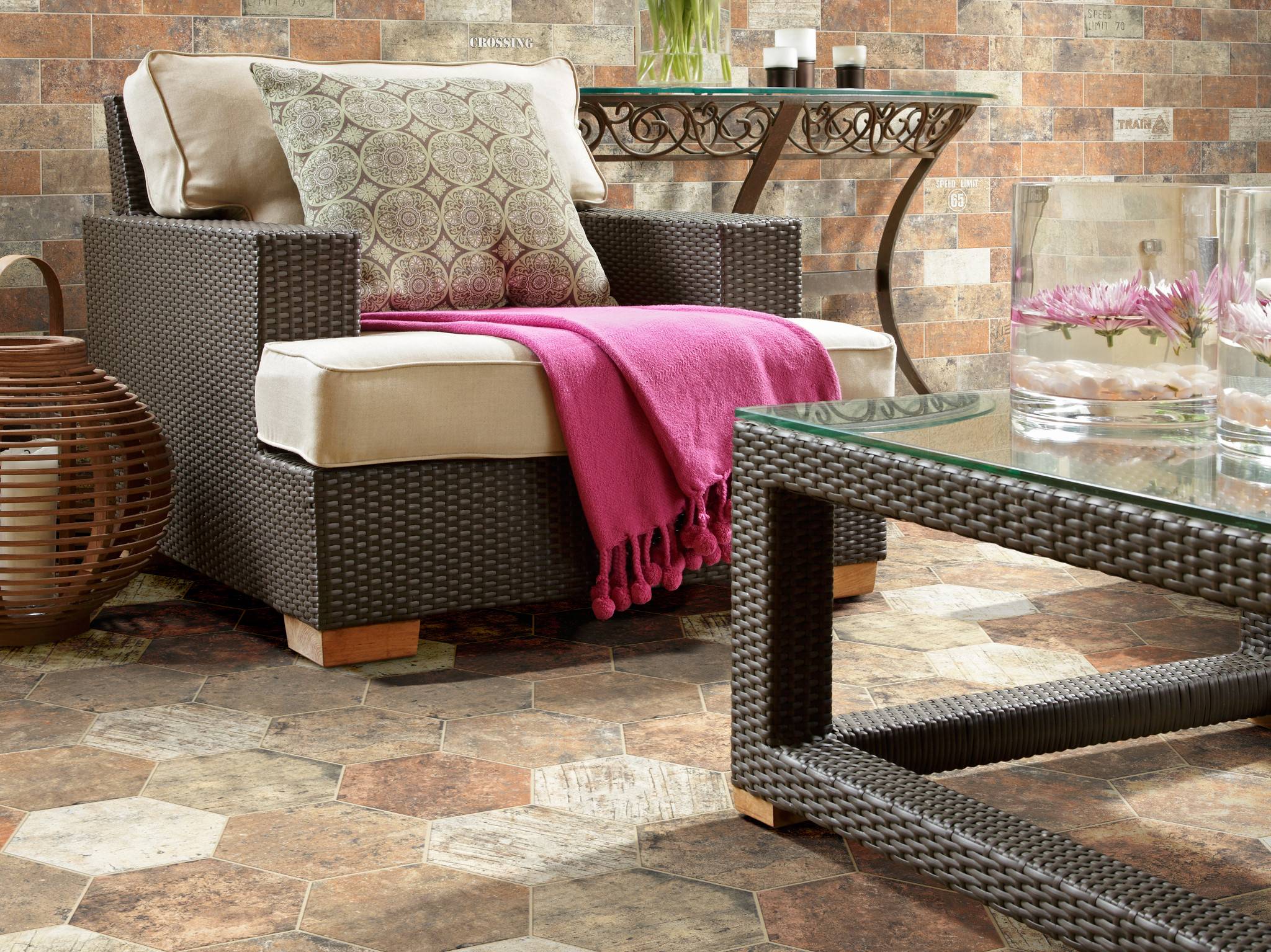 Style - San Francisco Hexagon,  Color - PACIFIC HEIGHTS - Room Scene