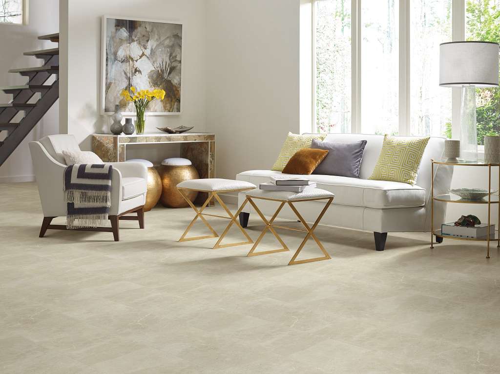 Oasis 12x24 Tile & Stone - Beige Room Scene Image