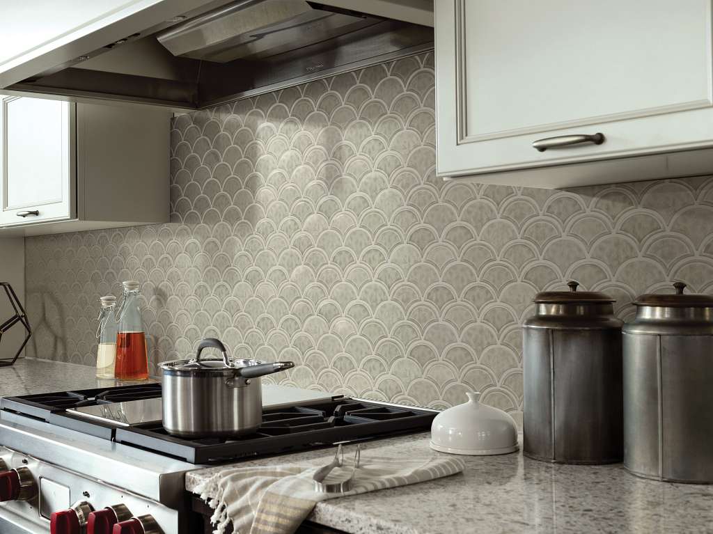 Geoscapes Fan Tile & Stone - Taupe Room Scene Image