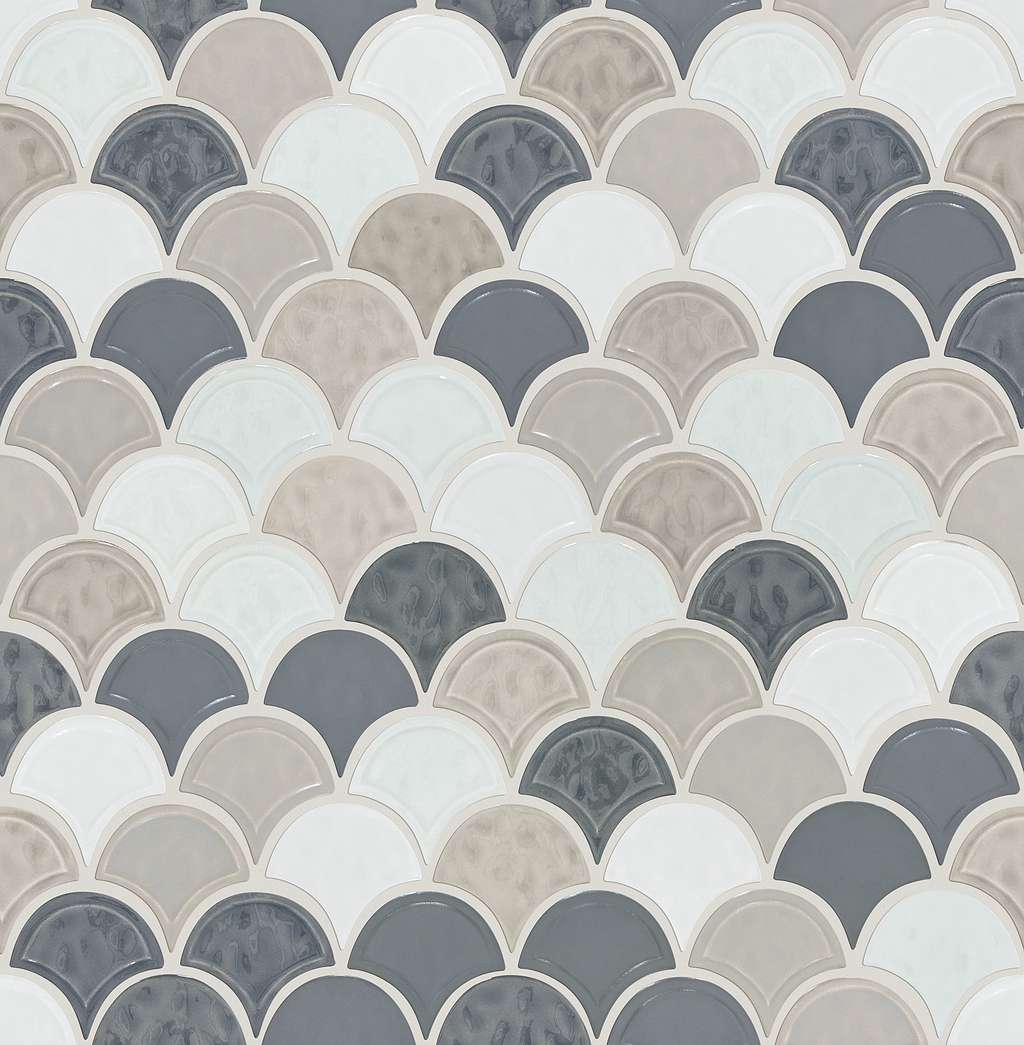 Geoscapes Fan Tile & Stone - Warm Blend  Swatch Image 