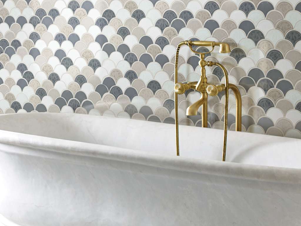 Geoscapes Fan Tile & Stone - Warm Blend Room Scene Image