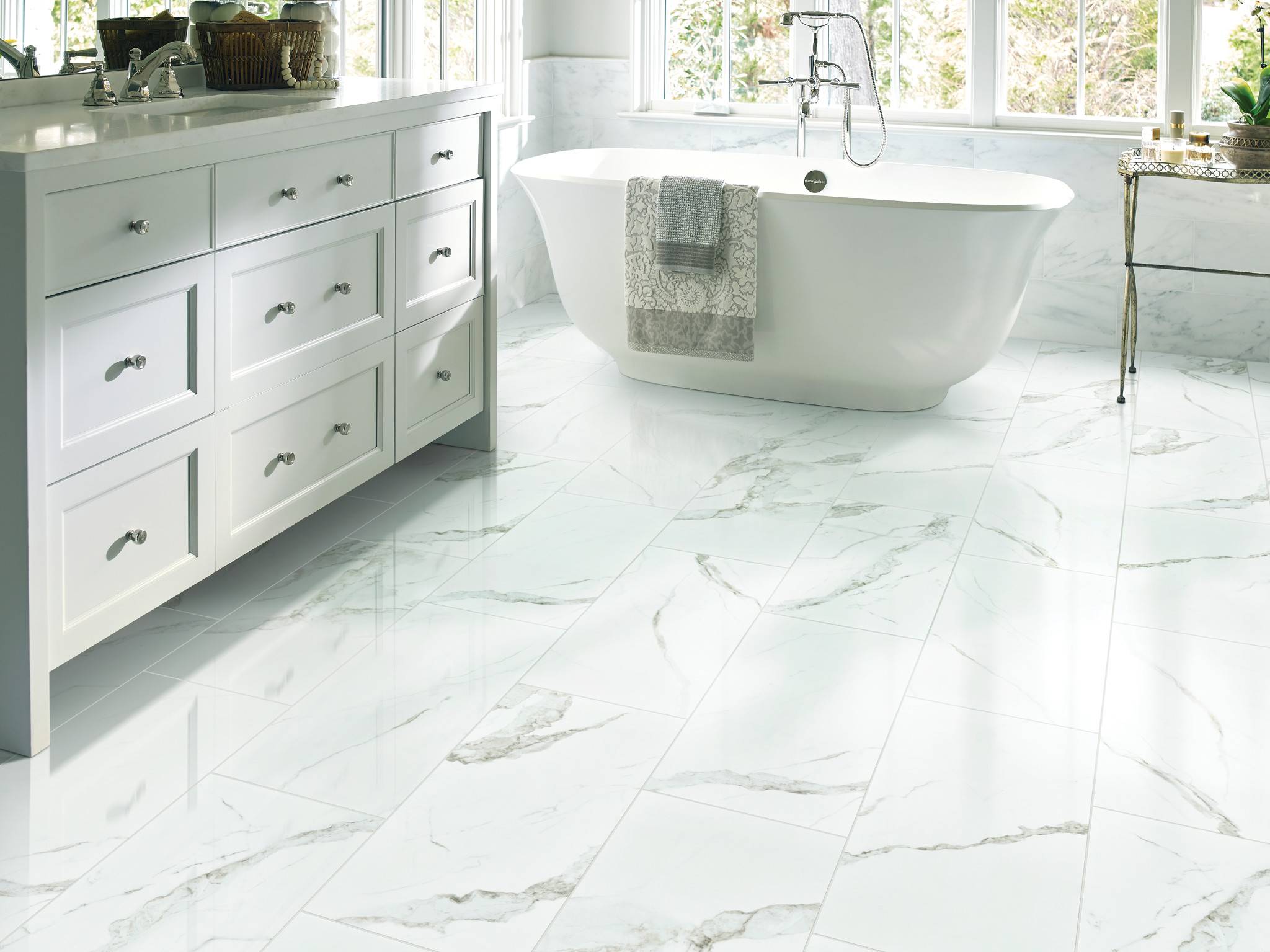 Style - Vision 12x24 Matte,  Color - STATUARIO - Room Scene