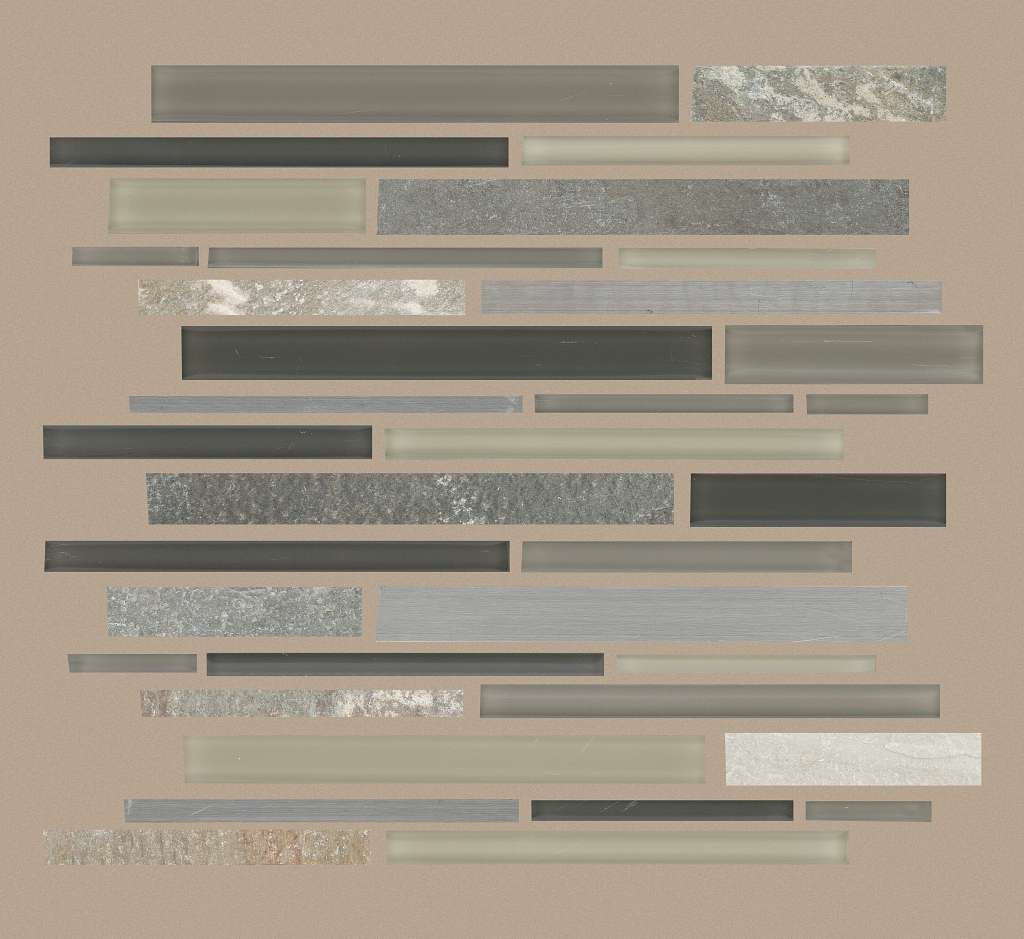 Marvelous MIX Stainless Tile & Stone - Fossil Rock  Swatch Image 