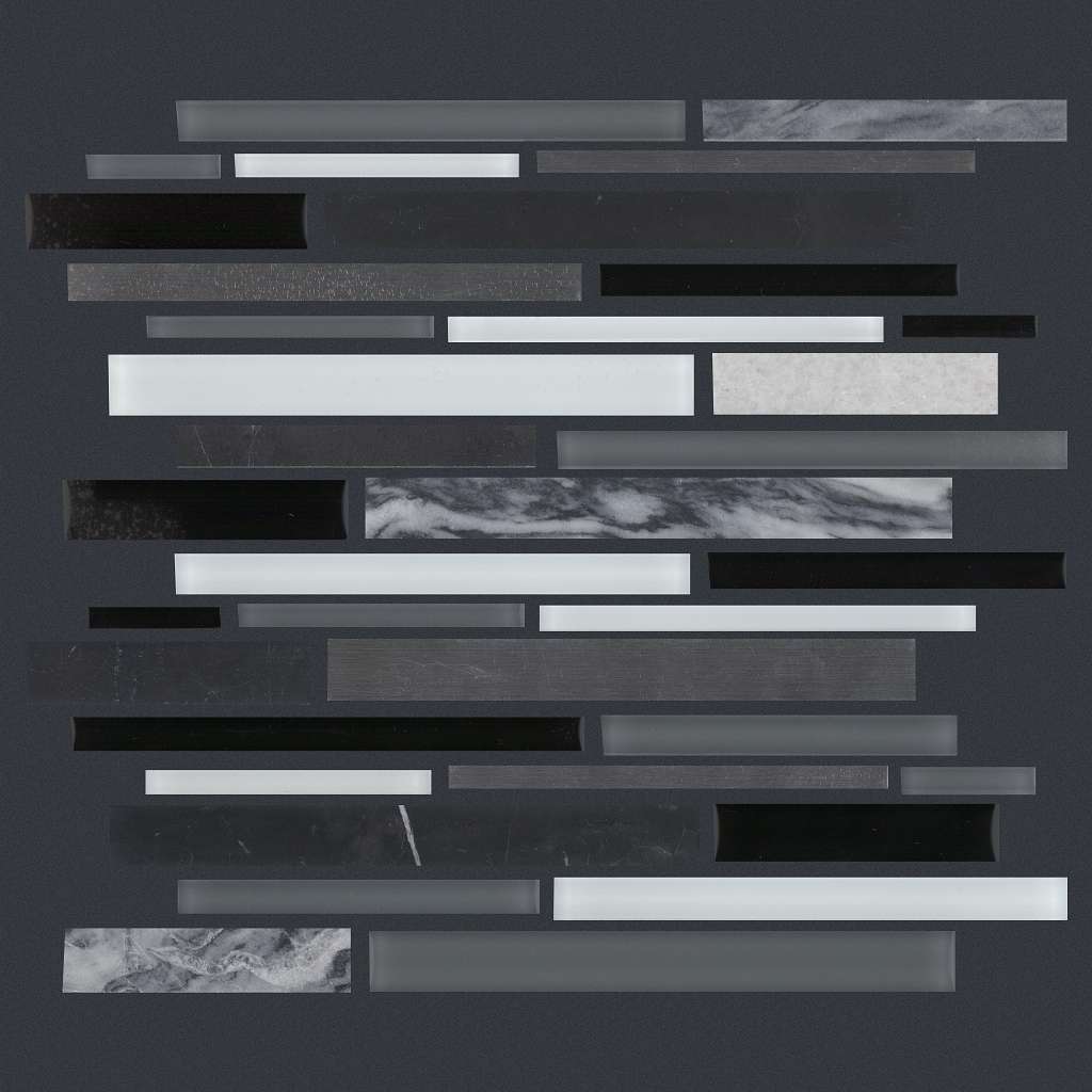 Marvelous MIX Stainless Tile & Stone - Artic Night  Swatch Image 