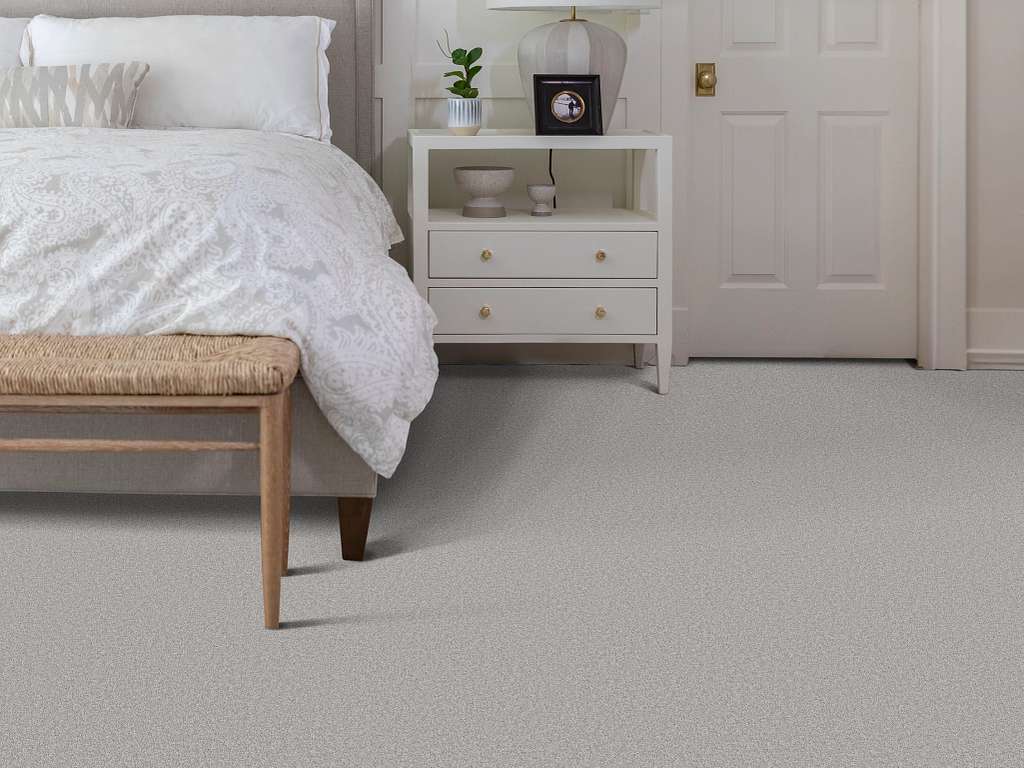 Delicate Contact II Carpet - Serene Blue Room Scene Image