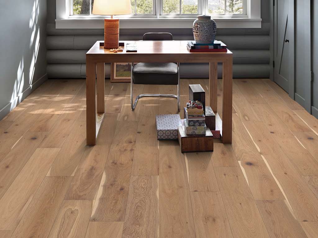 Stylistic Oak Engineered Hardwood - Watercolor Room Scene Image