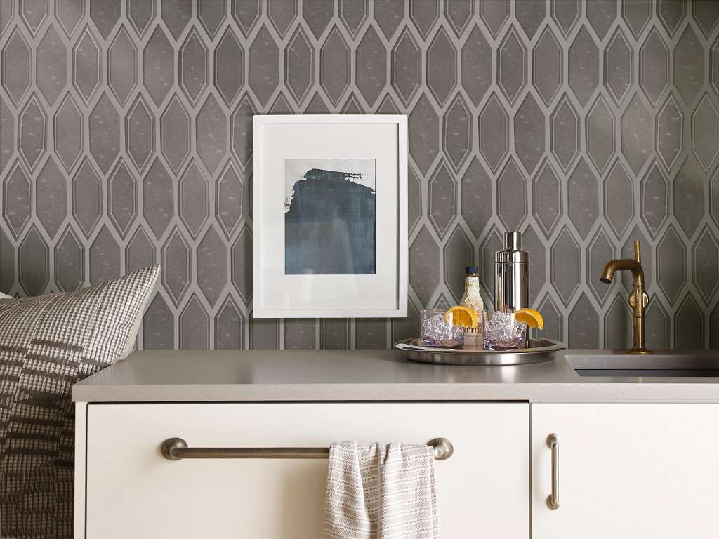 Geoscapes Picket Tile & Stone - Dark Grey Room Scene Image