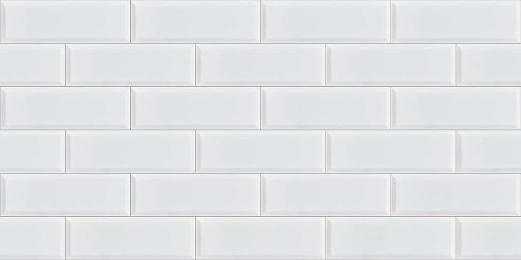 Baker Street 4x12 Beveled Tg66d White Tile And Stone Wall And