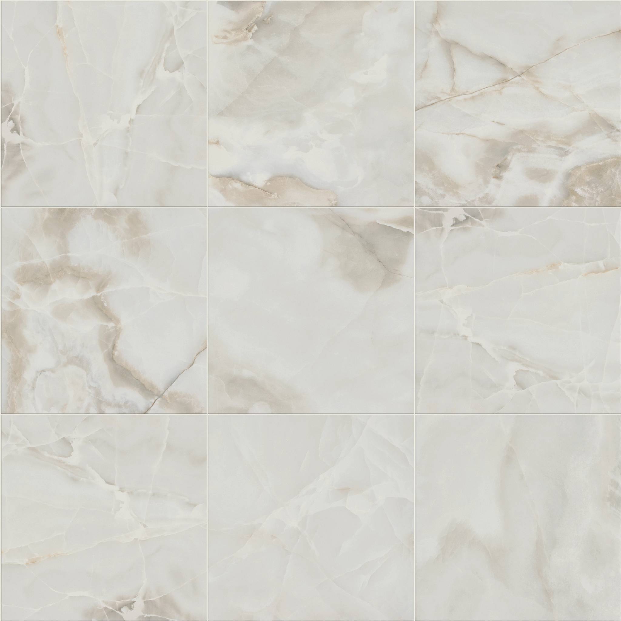 Style Onyx 24x24 Polished Tile & Stone - White Swatch