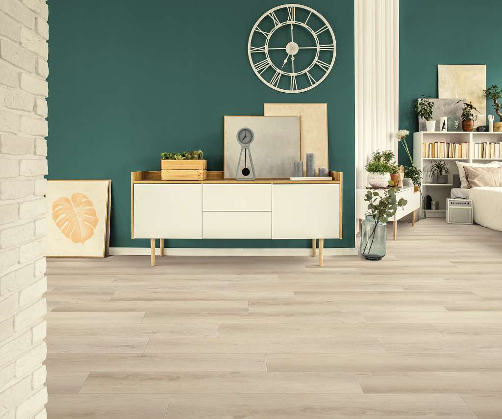 Coretec Originals Enhanced Vv012 Vinyl - Pasadena Oak Room Scene Image