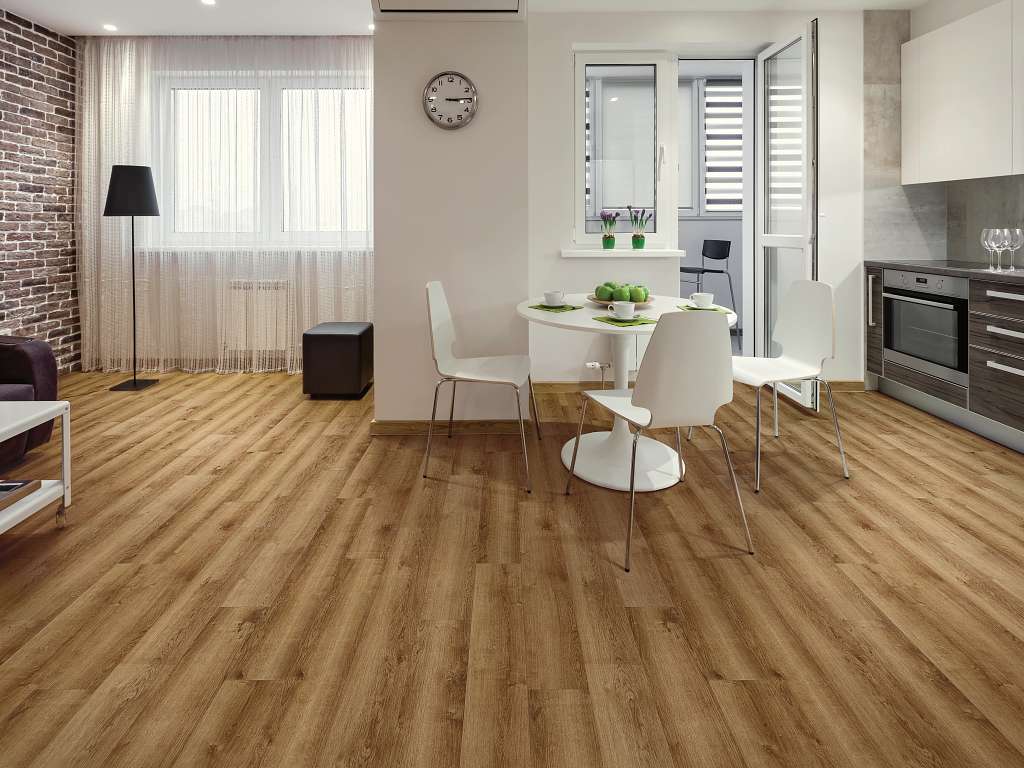 Coretec Pro Plus Vinyl - Monterey Oak Room Scene Image