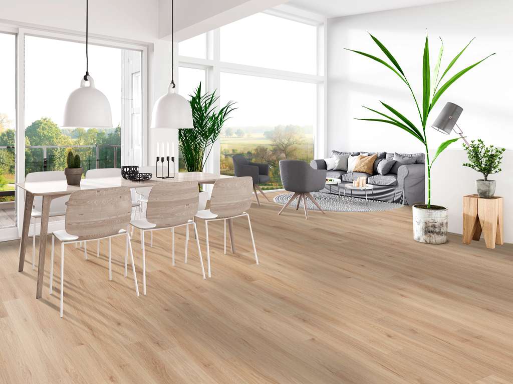 Coretec Pro Plus Vinyl - Springfield Oak Room Scene Image