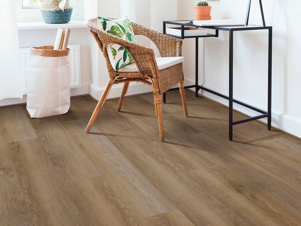 Coretec Pro Plus Vinyl - Cartwheel Oak Room Scene Image