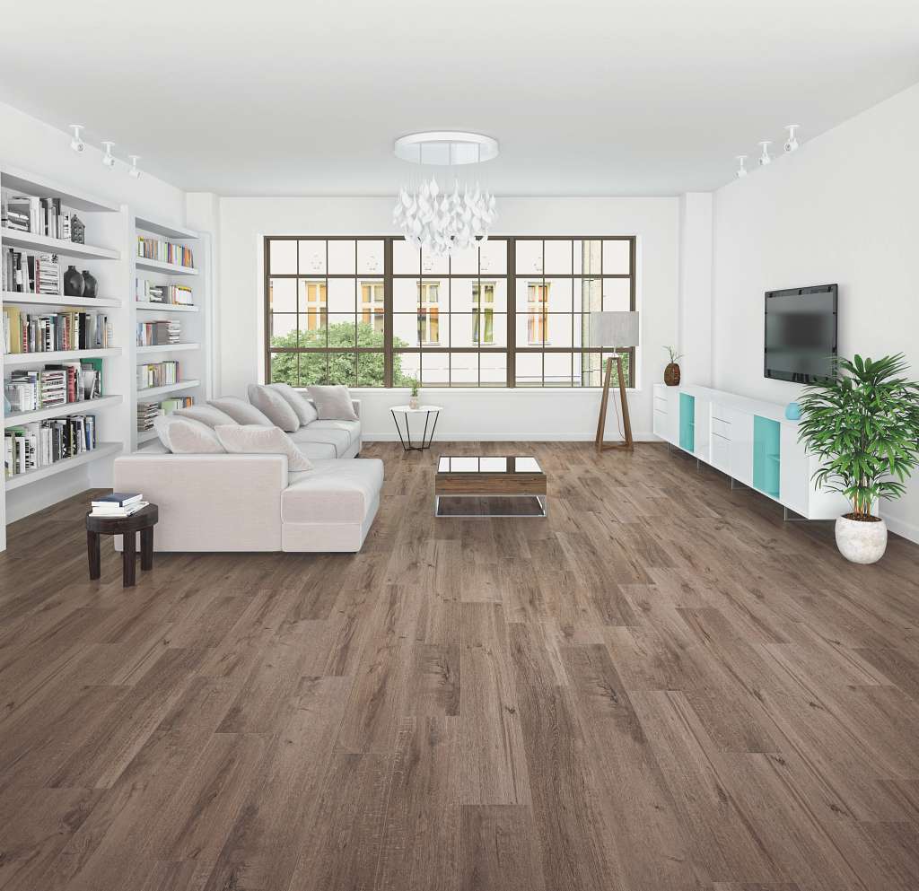 Coretec Plus Grande Vinyl - Grande Willis Oak Room Scene Image