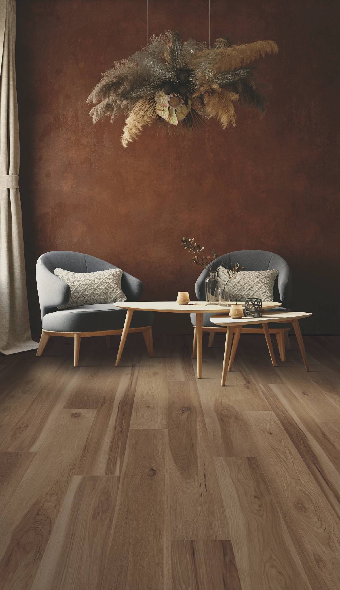 Style - Coretec Originals Premium Vv704,  Color - BLENDED CARAWAY - Room Scene