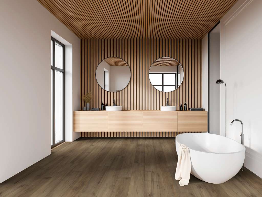 Coretec Pro Premium Vv800 Vinyl - Stonehaven Maple Room Scene Image