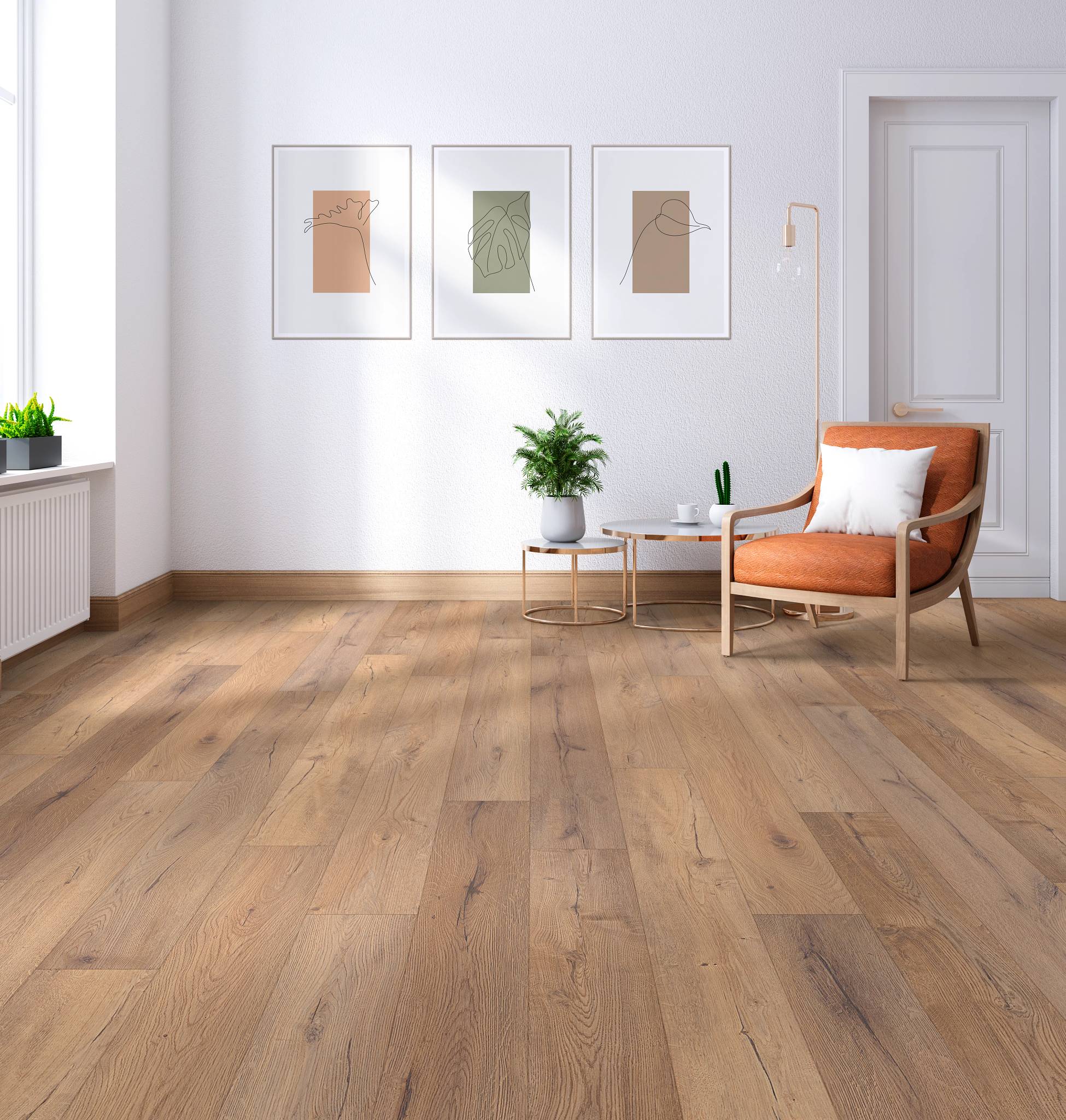 Style - Coretec Originals Premium Vv810,  Color - SAND DOLLAR OAK - Room Scene