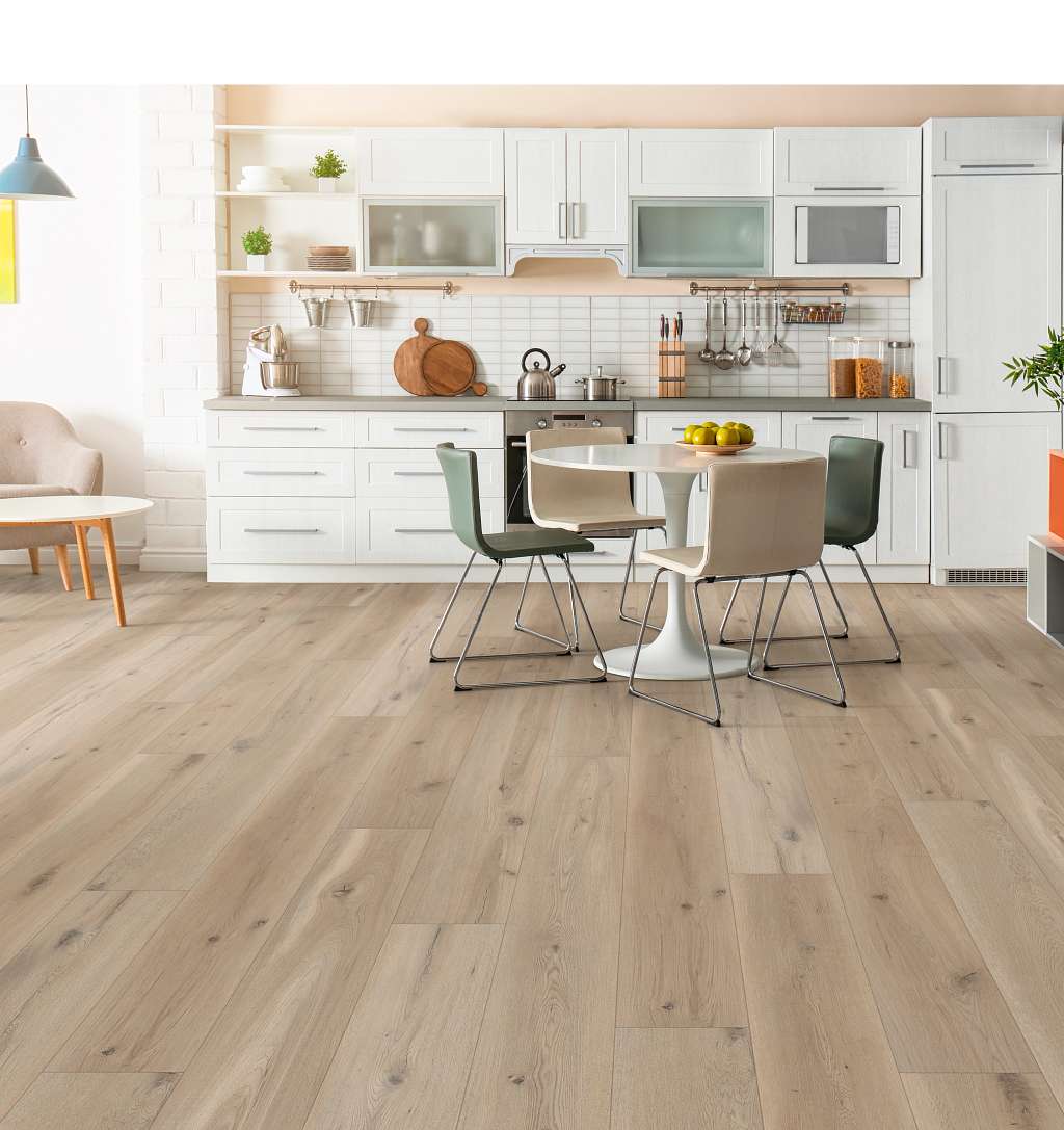 Coretec Originals Premium Vv810 Vinyl - Sea Salt Oak Room Scene Image