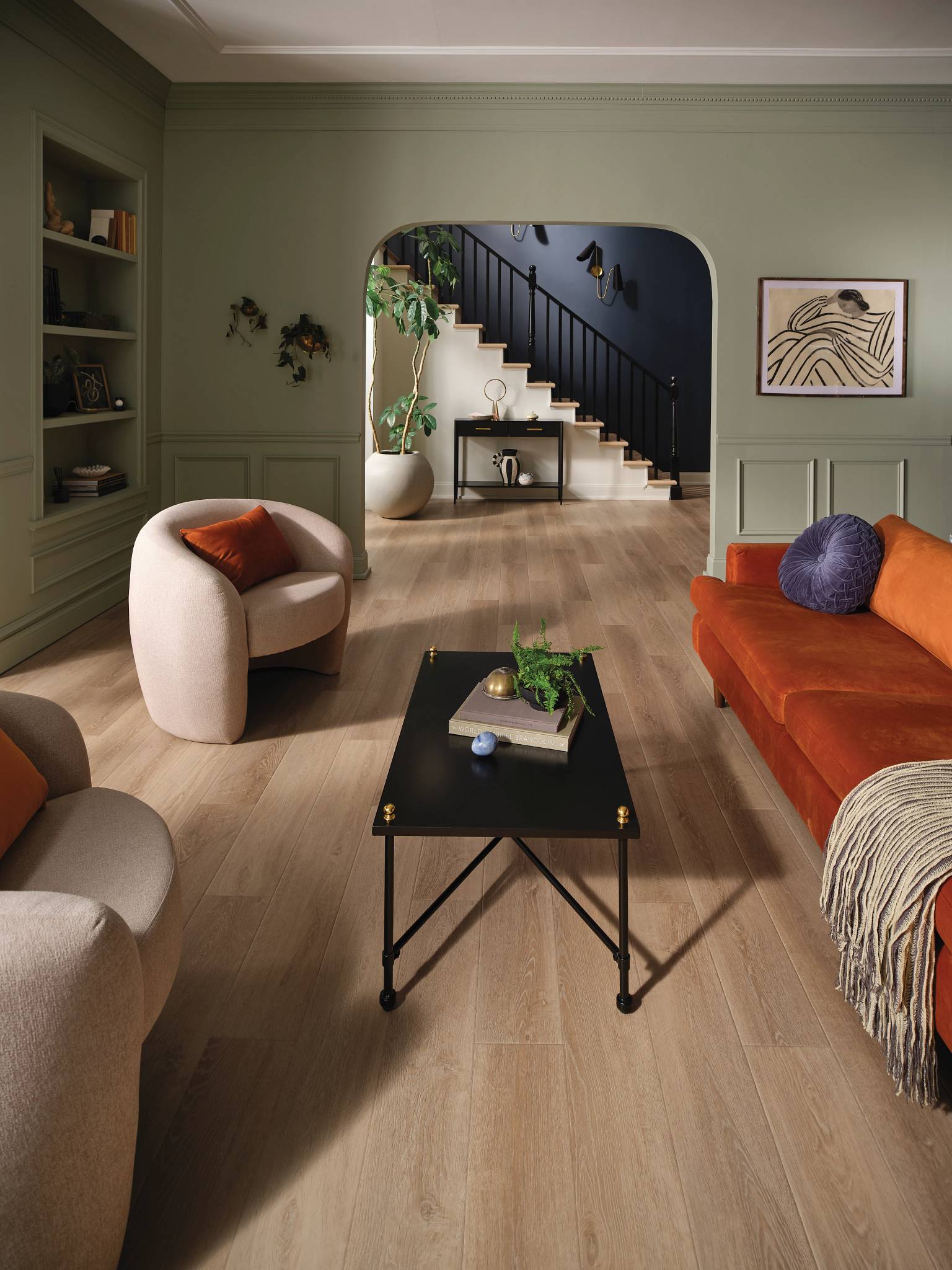 Style - Coretec Original Premium Vv820,  Color - WHEAT OAK - Room Scene