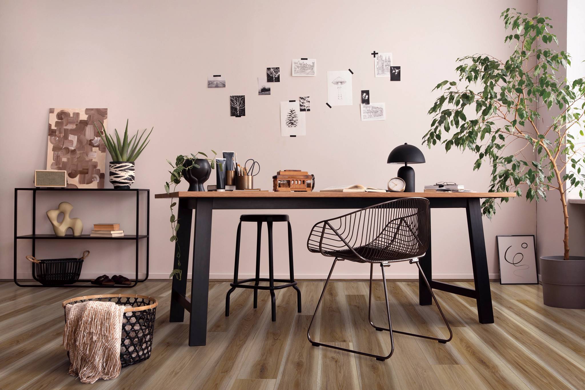 Style - Coretec Originals Enhanced Vv855,  Color - WILSON PECAN - Room Scene