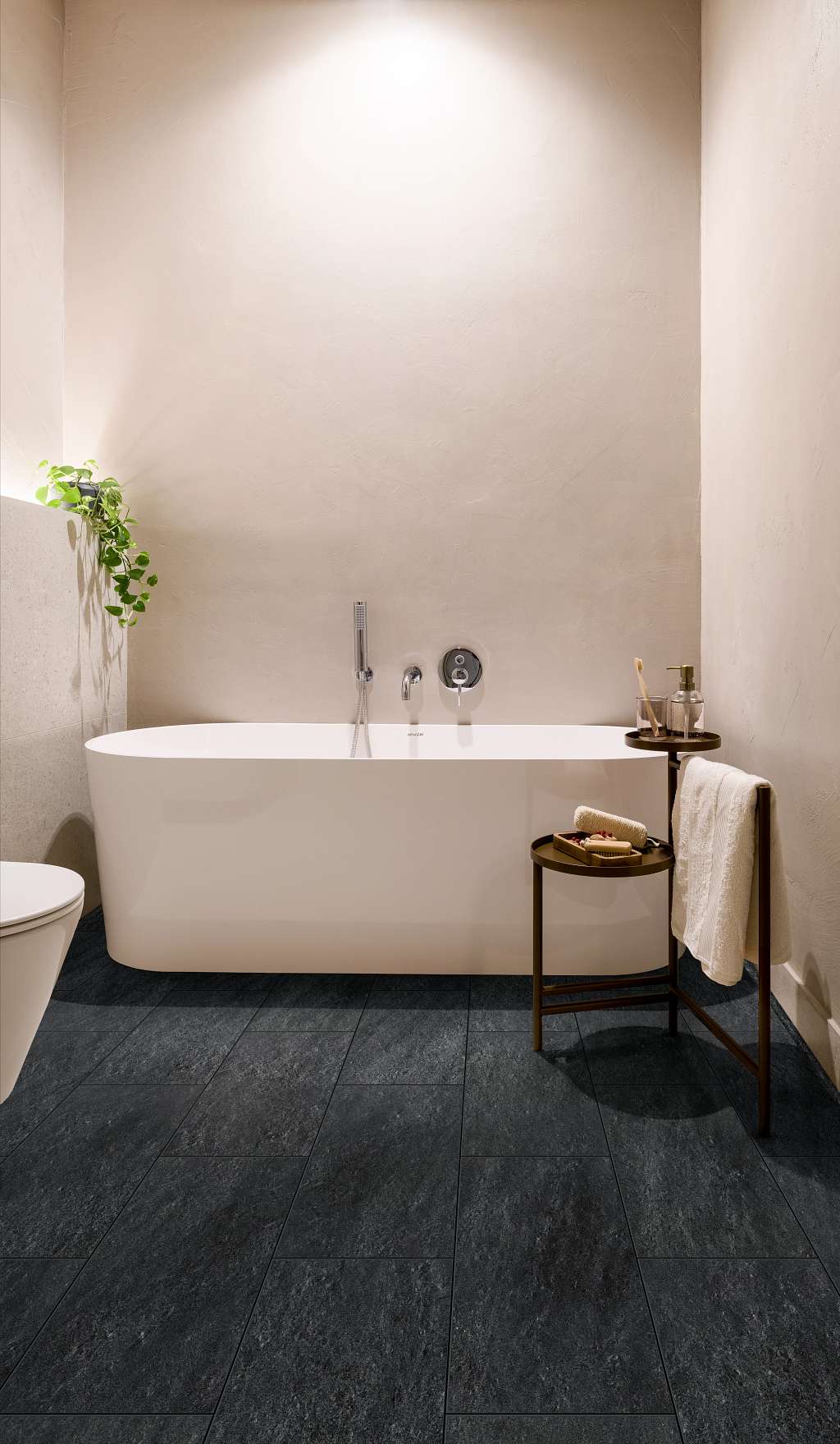 Ct Plus Tile Vinyl - Embra Slate Room Scene Image
