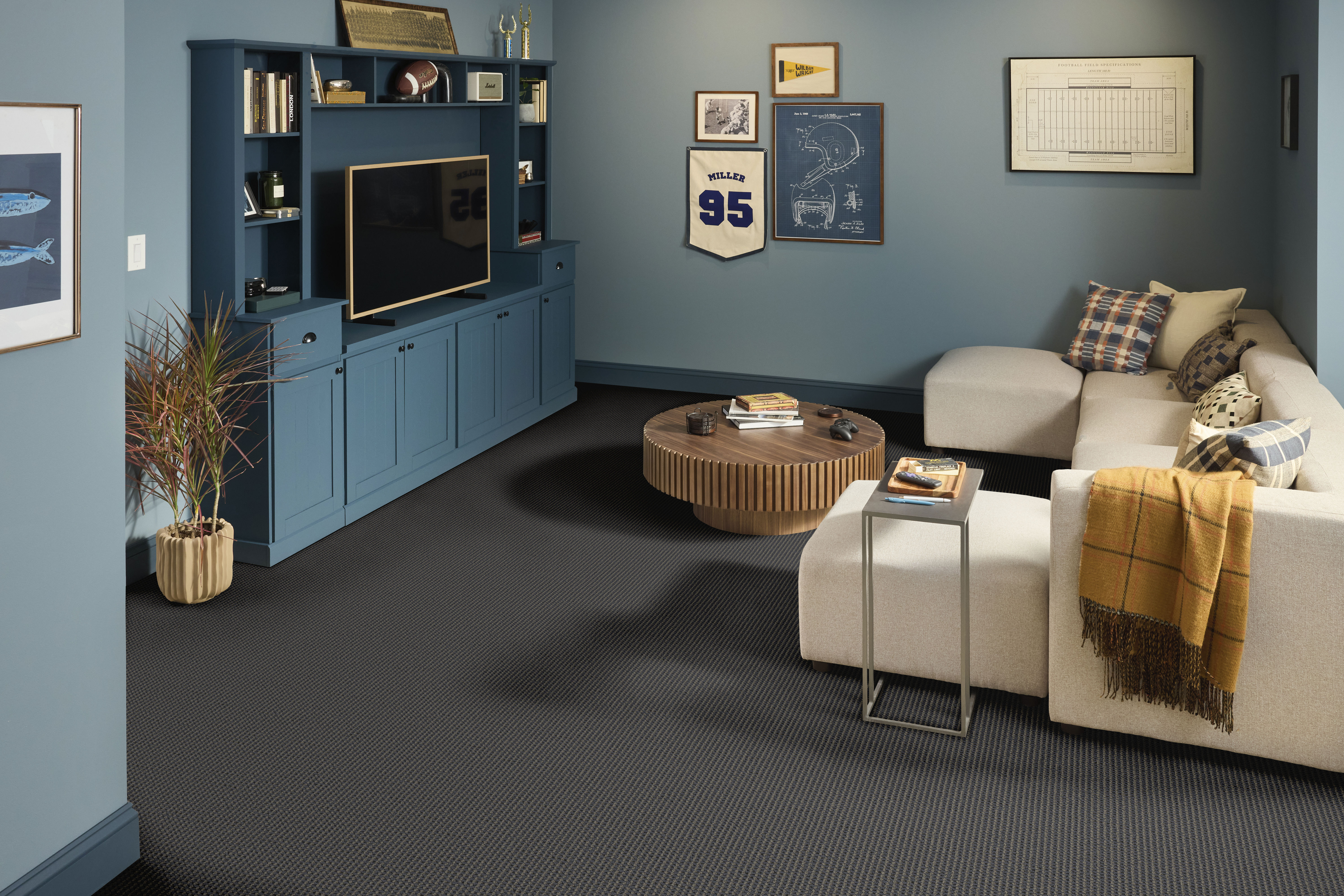 KNITTED TONE BLUE DEEP INDIGO ROOM