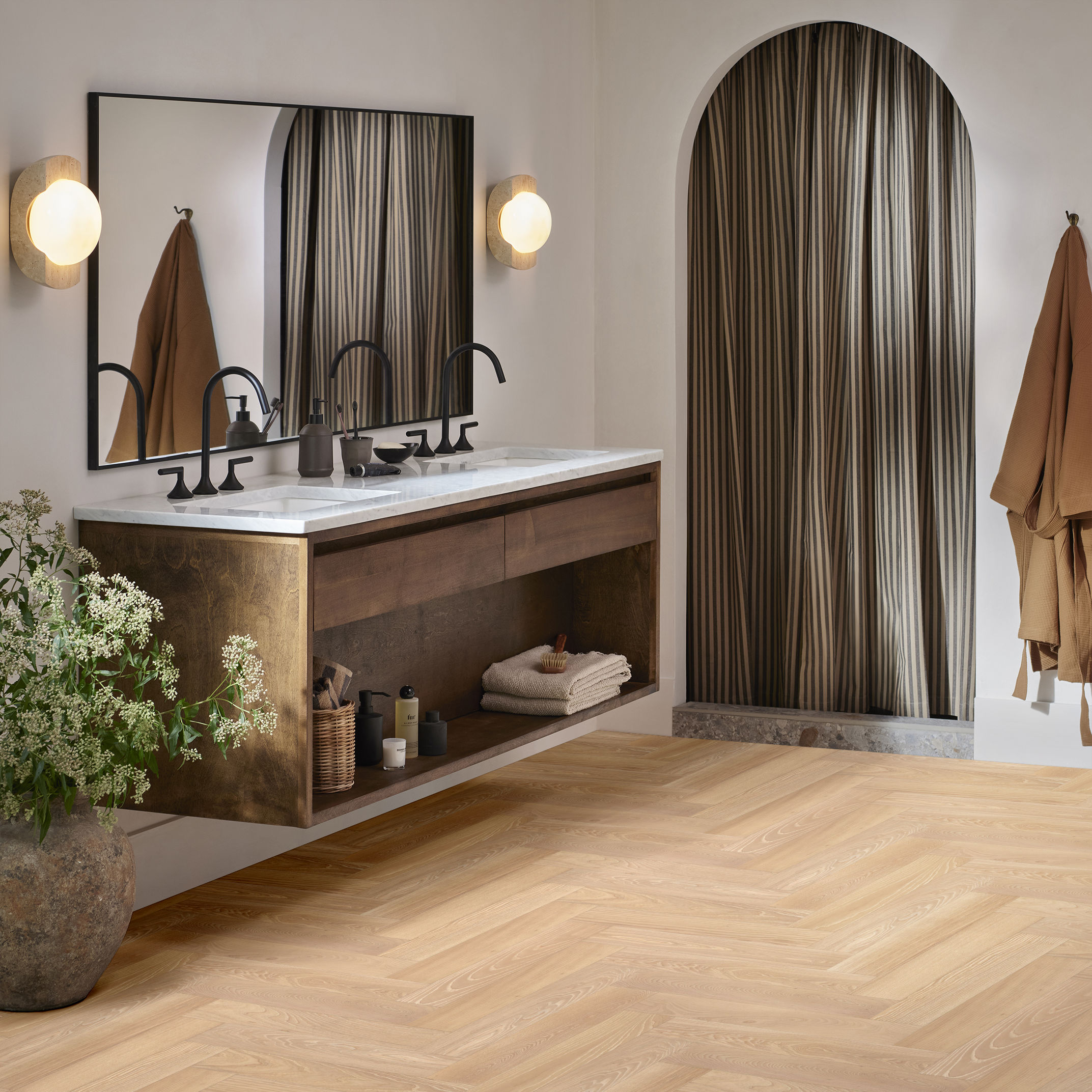 EUROPEAN ASH HERRINGBONE BISTRO ROOM