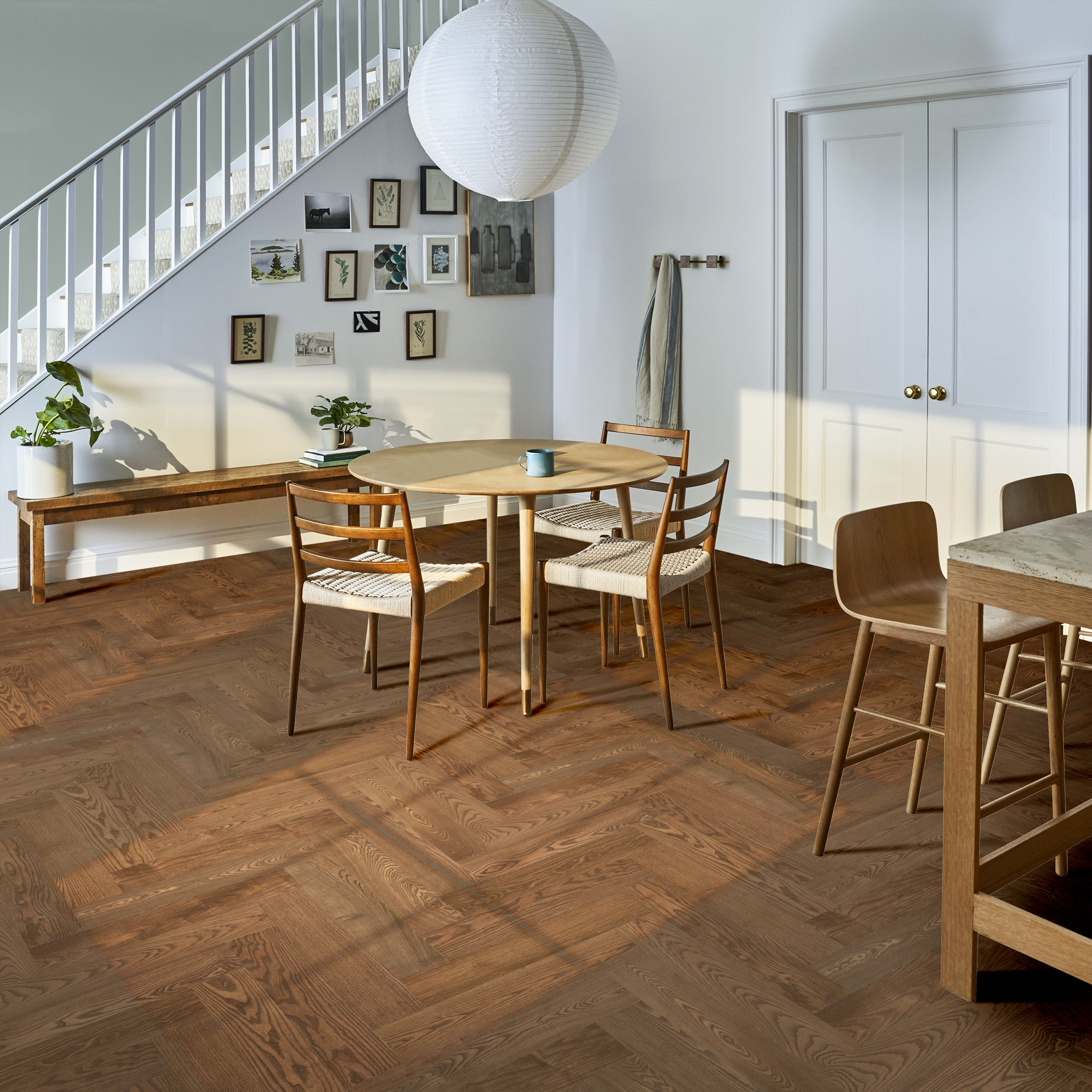 EUROPEAN ASH HERRINGBONE BISCOTTI ROOM