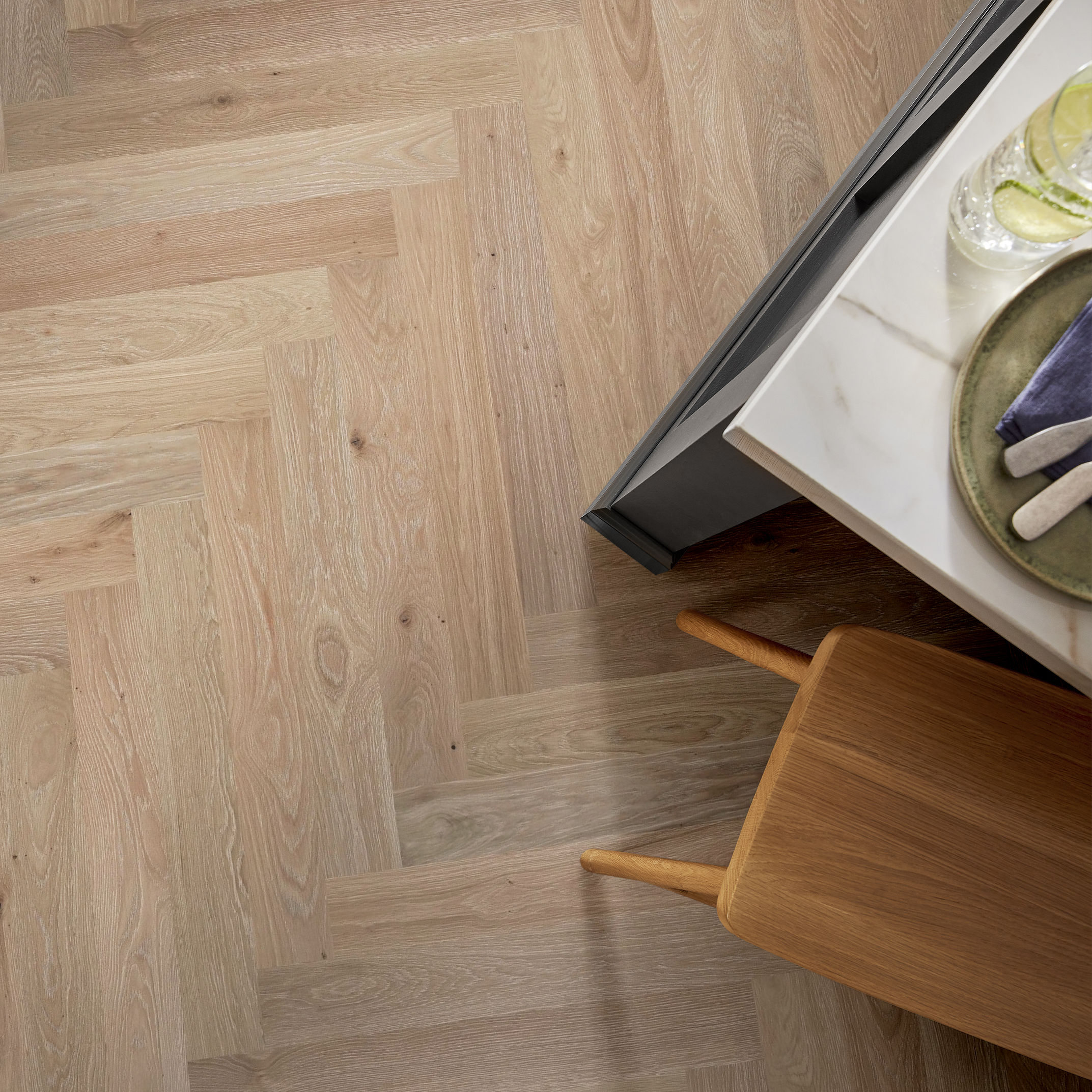 PROVINCIAL HERRINGBONE FRENCH BUFF ROOM