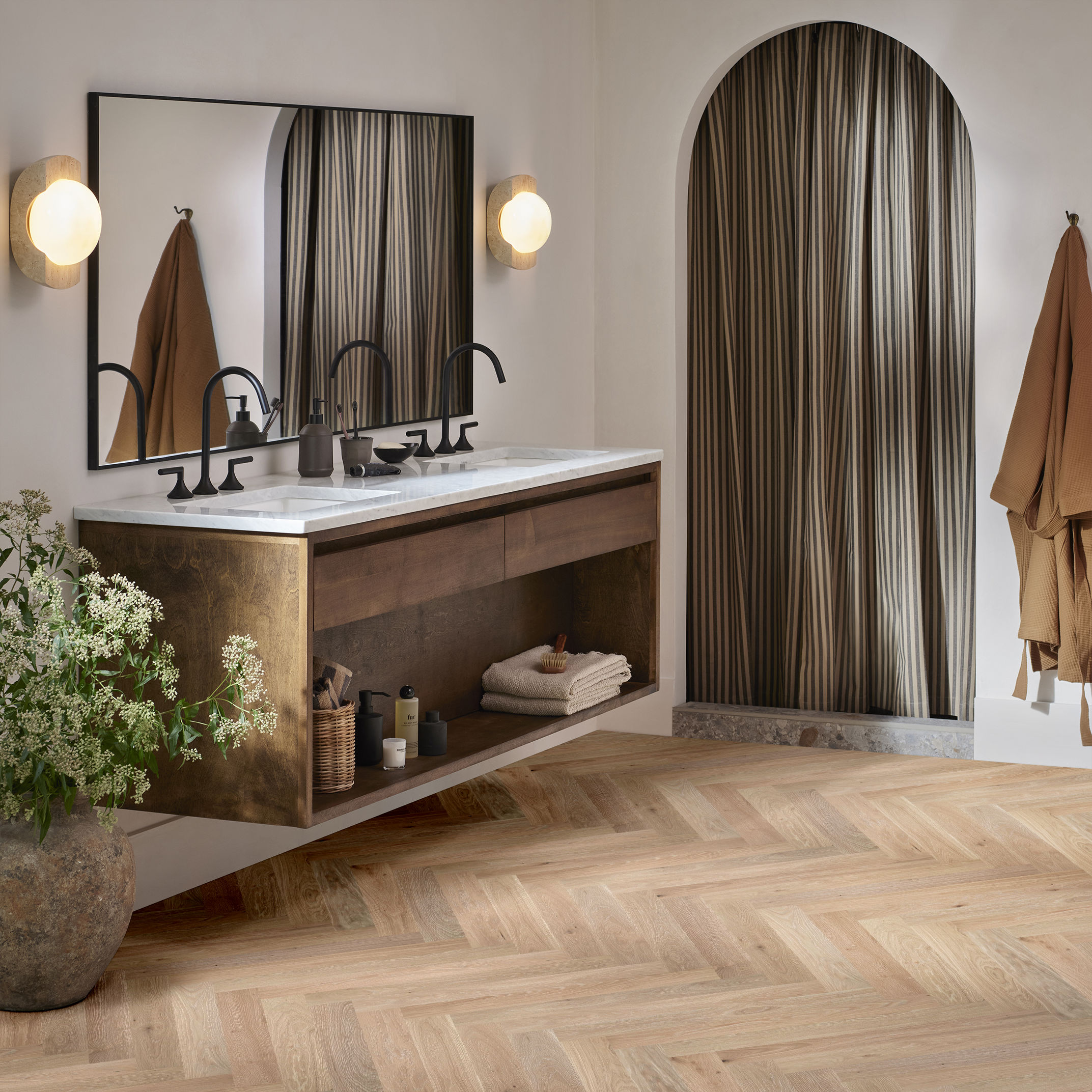 PROVINCIAL HERRINGBONE FRENCH BUFF ROOM