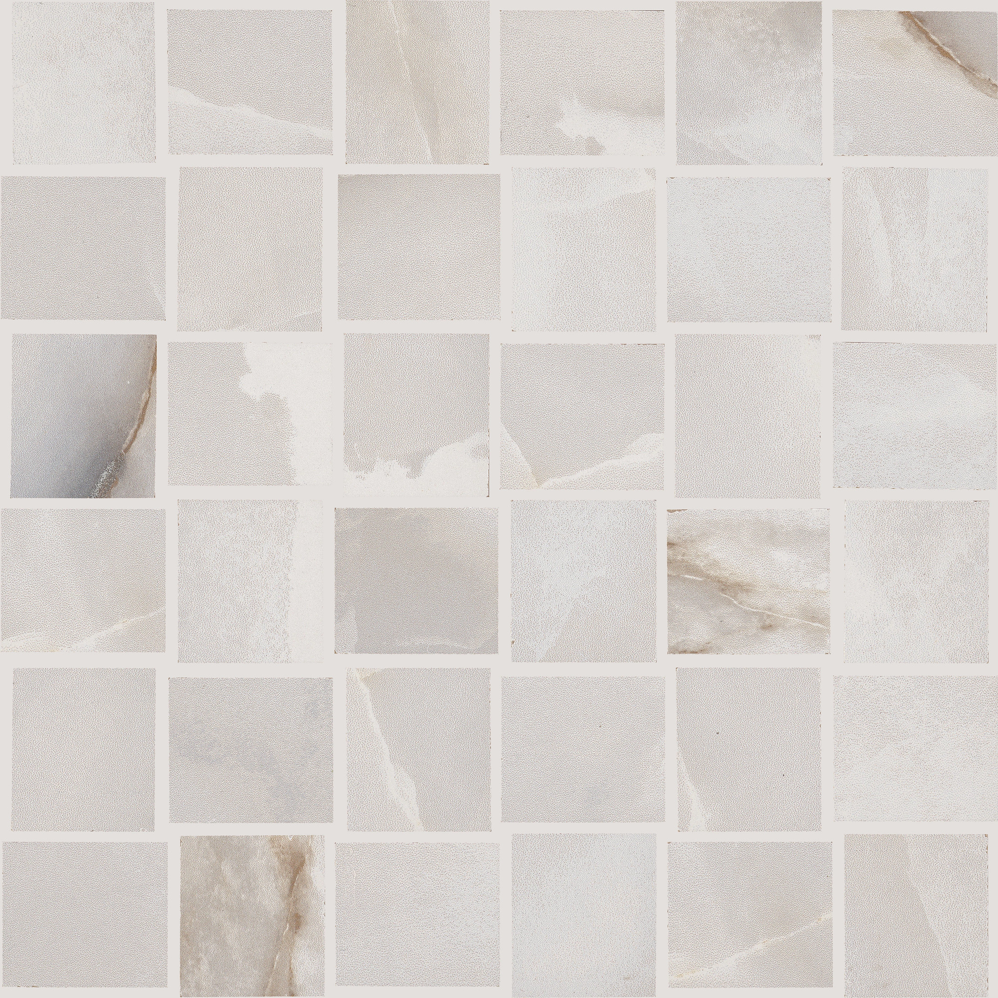 Onyx Basketweave Mosaic Matte - White - TG01F_00100