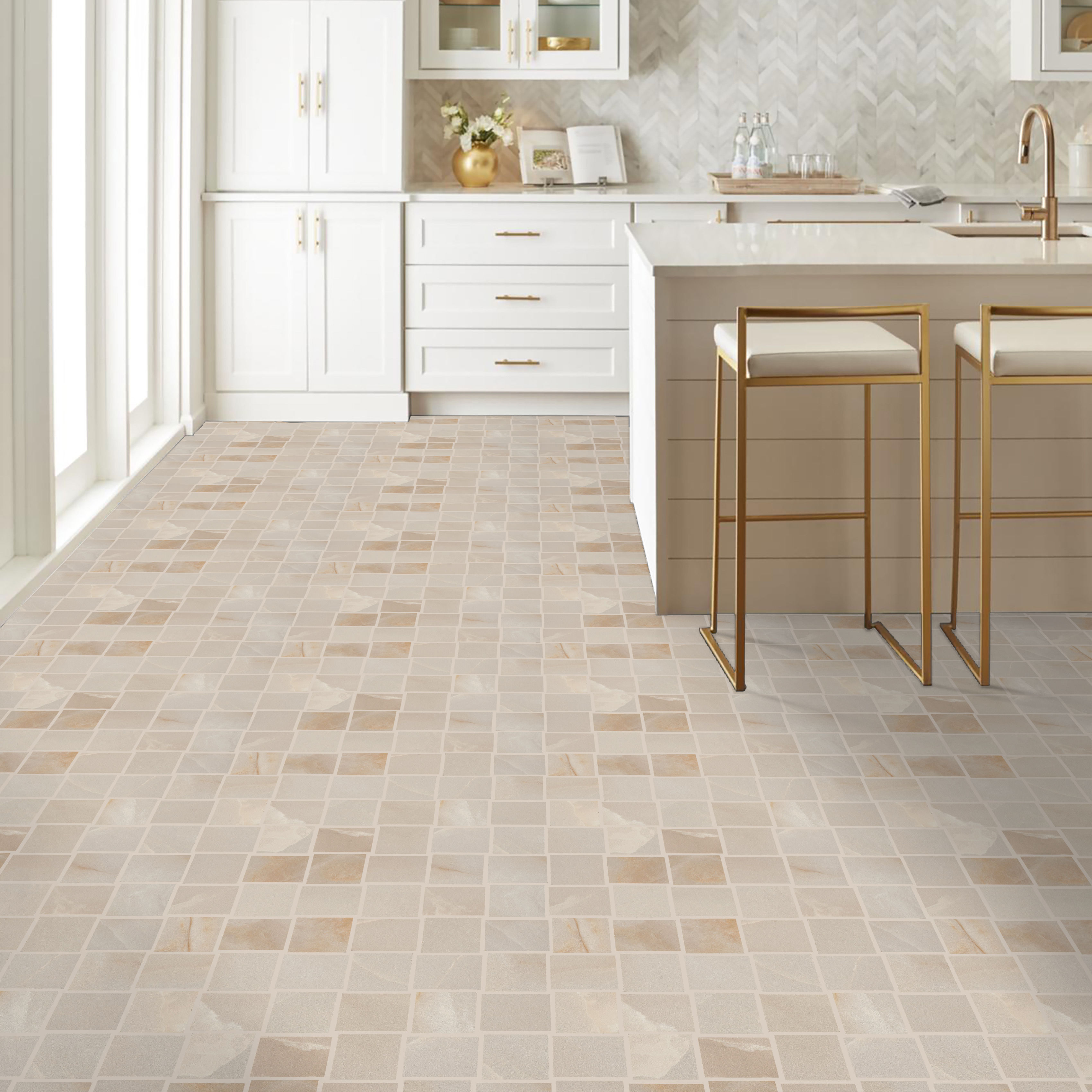 Onyx Basketweave Mosaic Matte - Beige - TG01F_00200