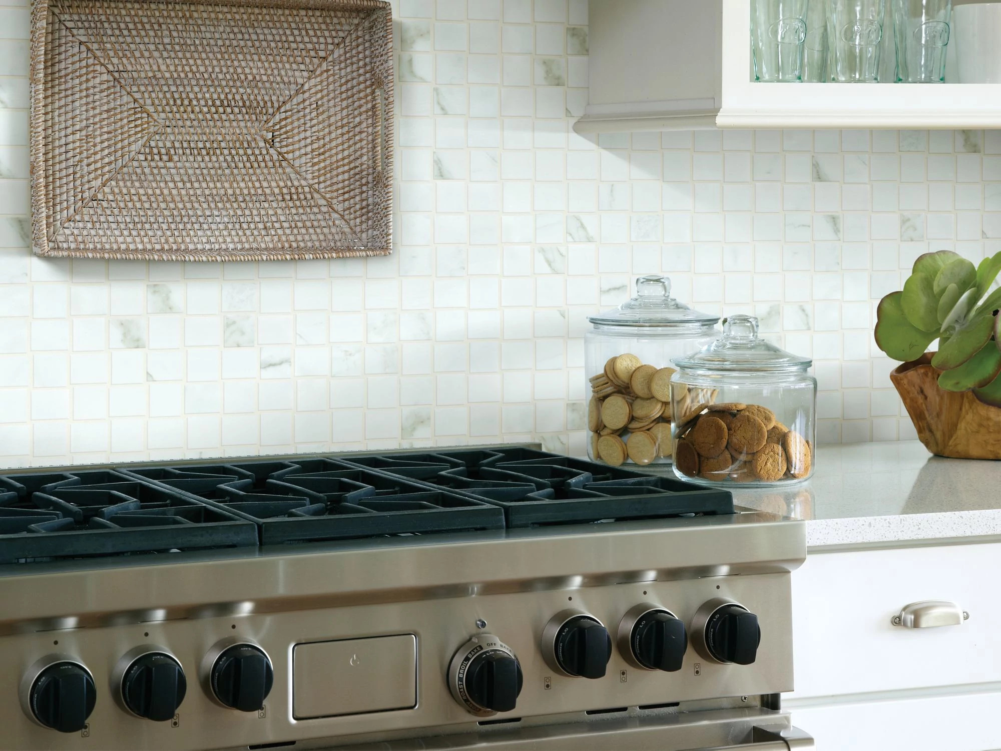 marvel basketweave mosaic matte - calacatta | ceramics | tg12c  